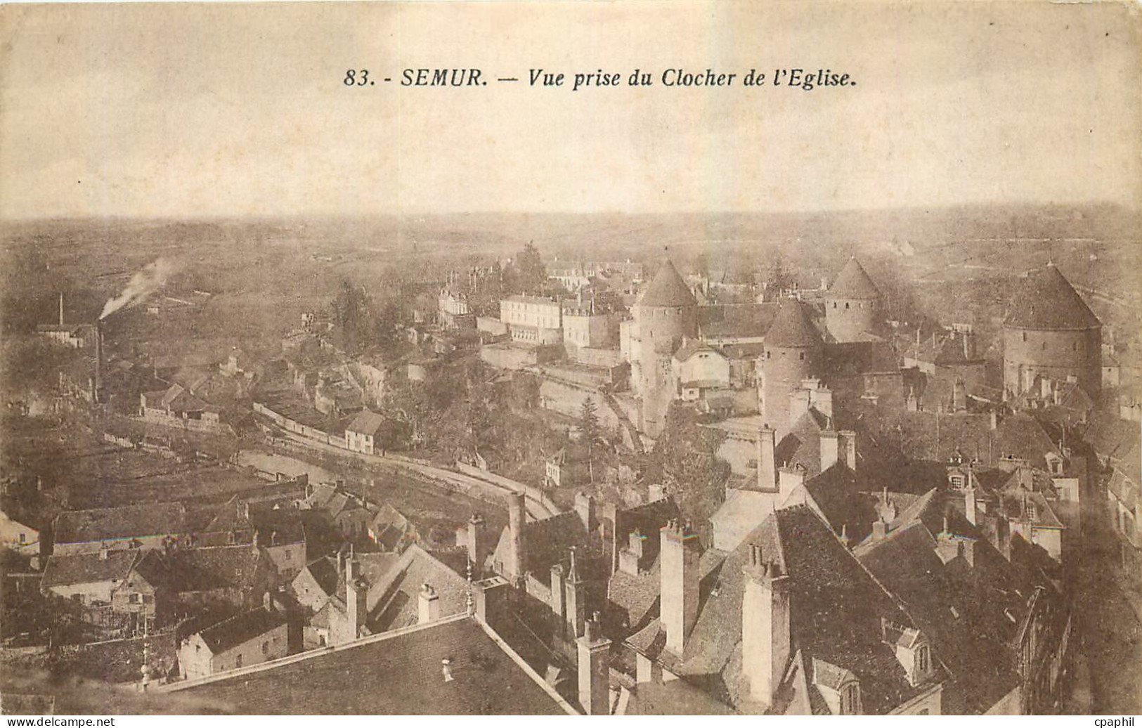 CPA Semur Vue prise du Clocher de l'Eglise