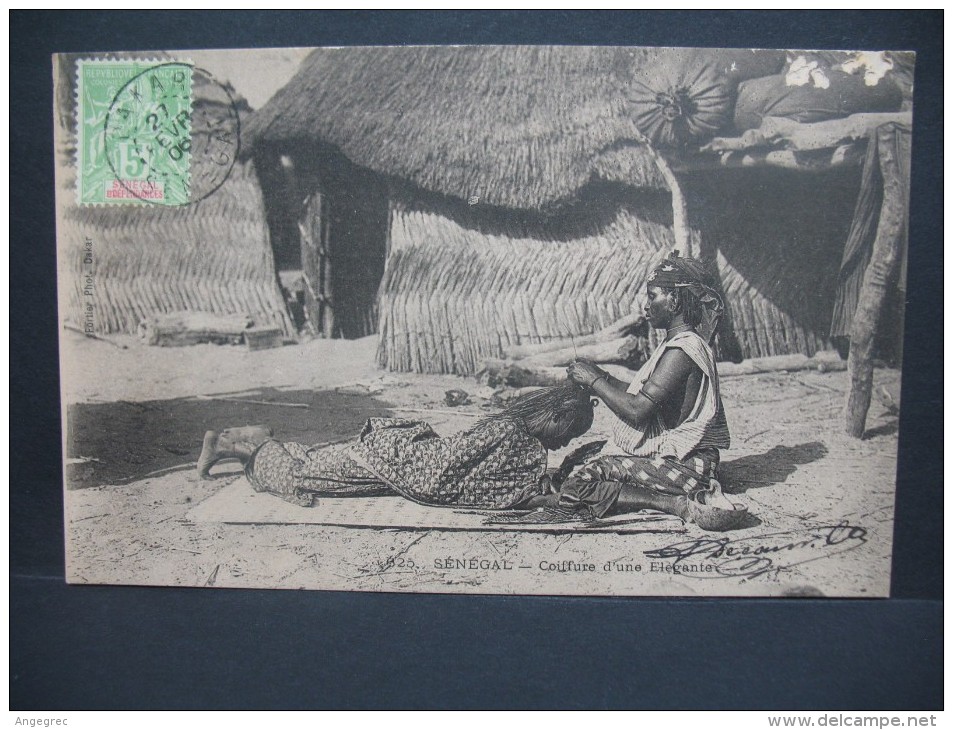 CPA    Sénégal "  Coiffure d'une élégante  "