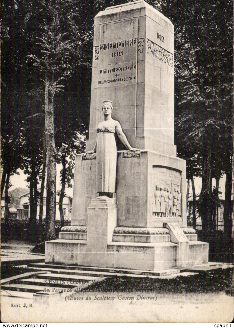 CPA Senlis (Oise) (Oeuvre du Sculpteur Gaston Dinitrat)