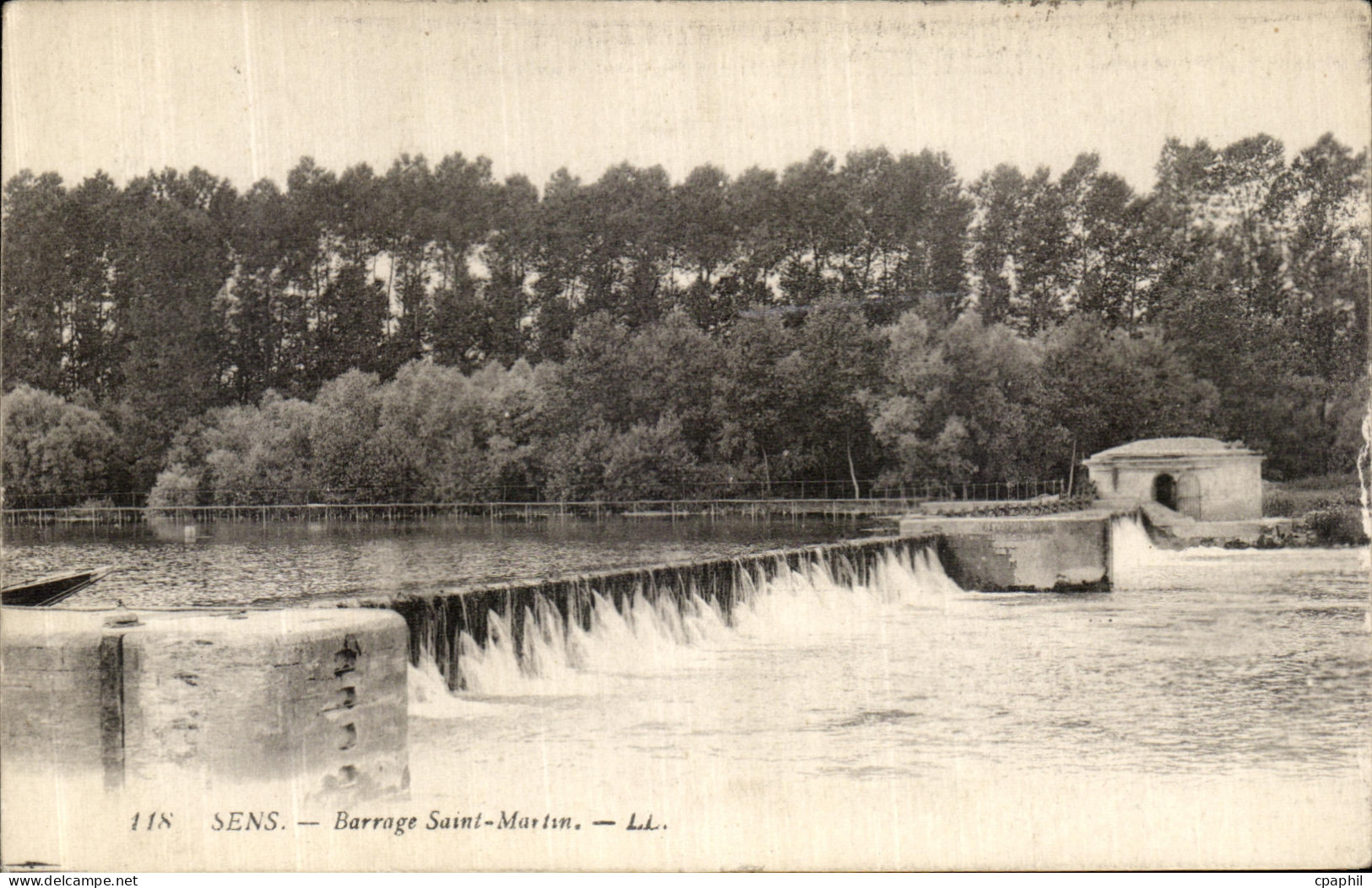 CPA Sens Barrage Saint Martin
