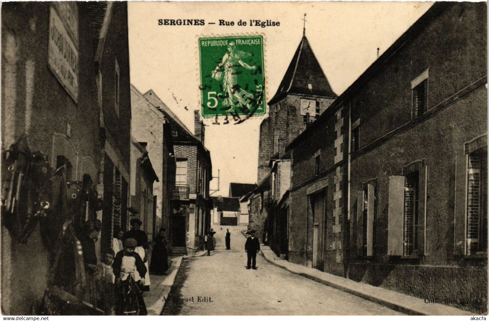CPA SERGINES - Rue de l'Église (357600)