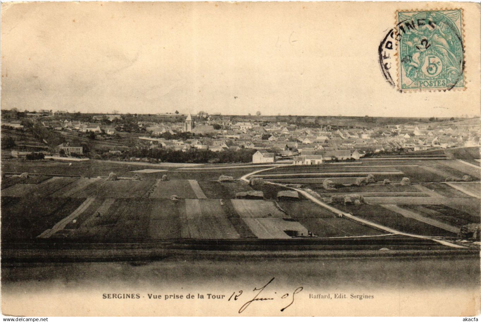 CPA SERGINES - Vue prise de la Tour (358714)