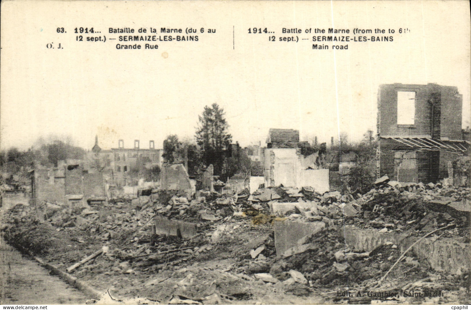 CPA Sermaize Les Bains Grande Rue Militaria