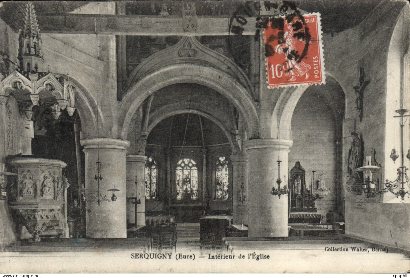 CPA Serquigny interieur De I'Eglise