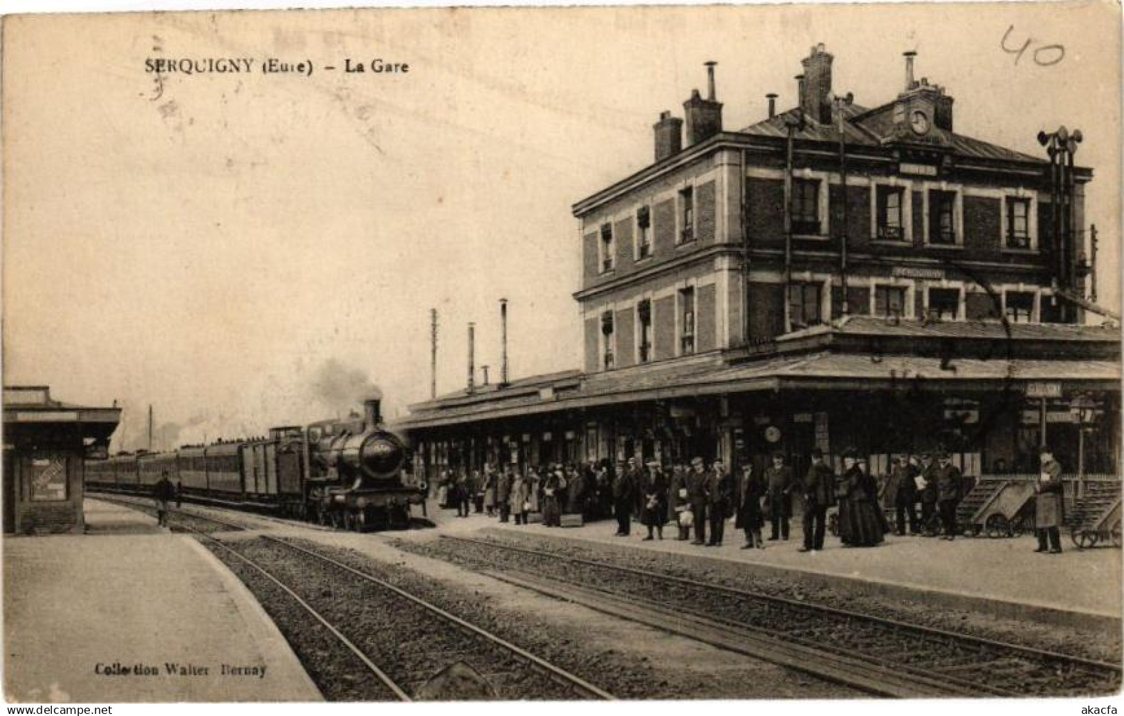 CPA SERQUIGNY - La Gare (211349)