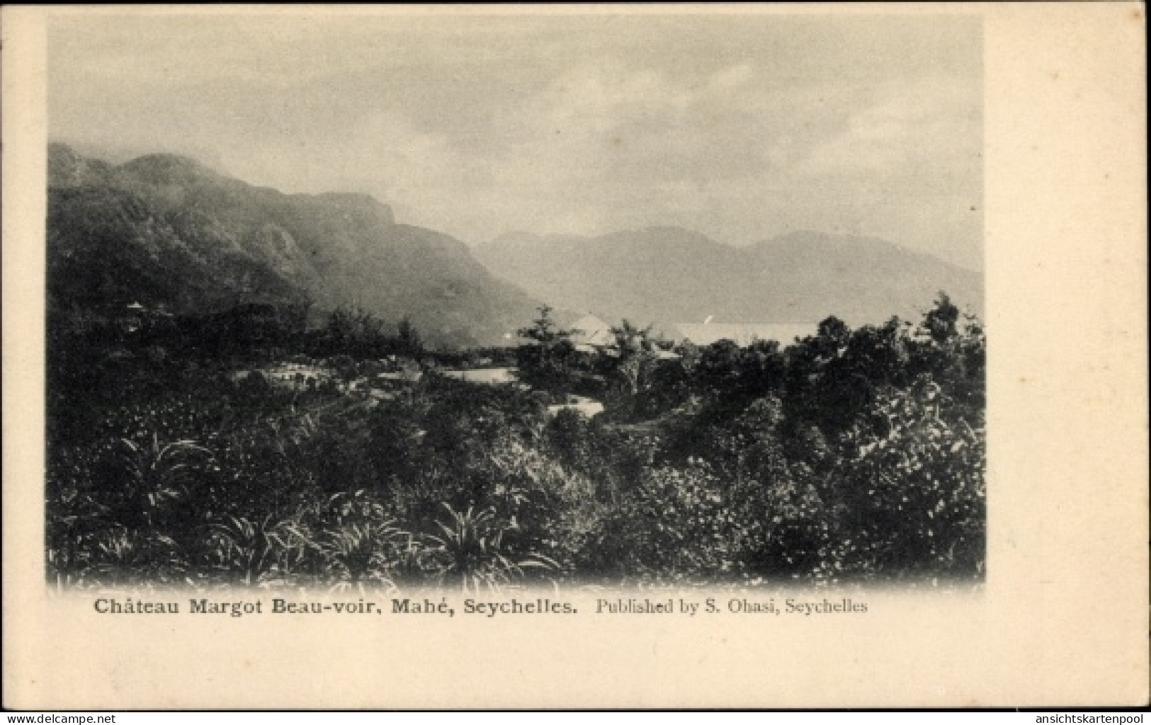 CPA Seychellen, Chateau Margot Beau voir, Landschaft