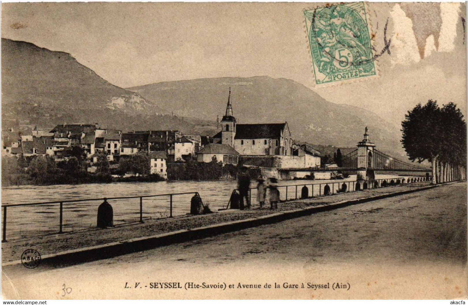 CPA SEYSSEL et Avenue de la Gare a SEYSSEL (439601)
