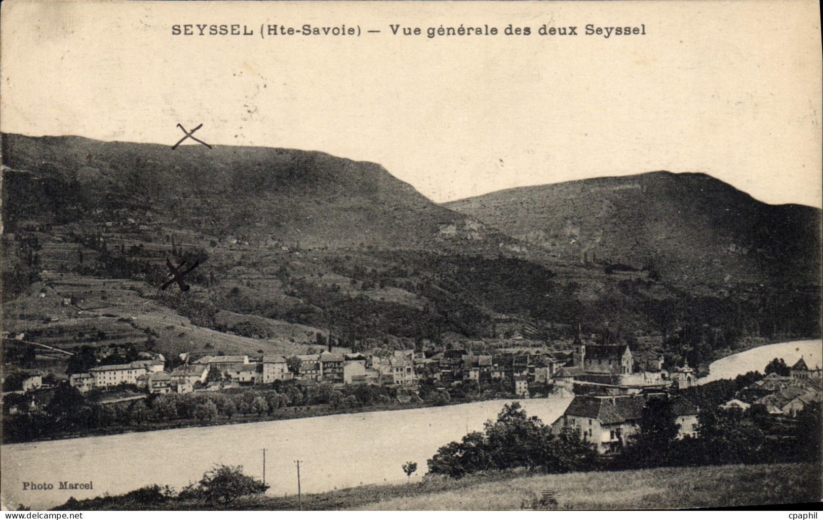 CPA Seyssel Vue Generale Des Deux Seyssel