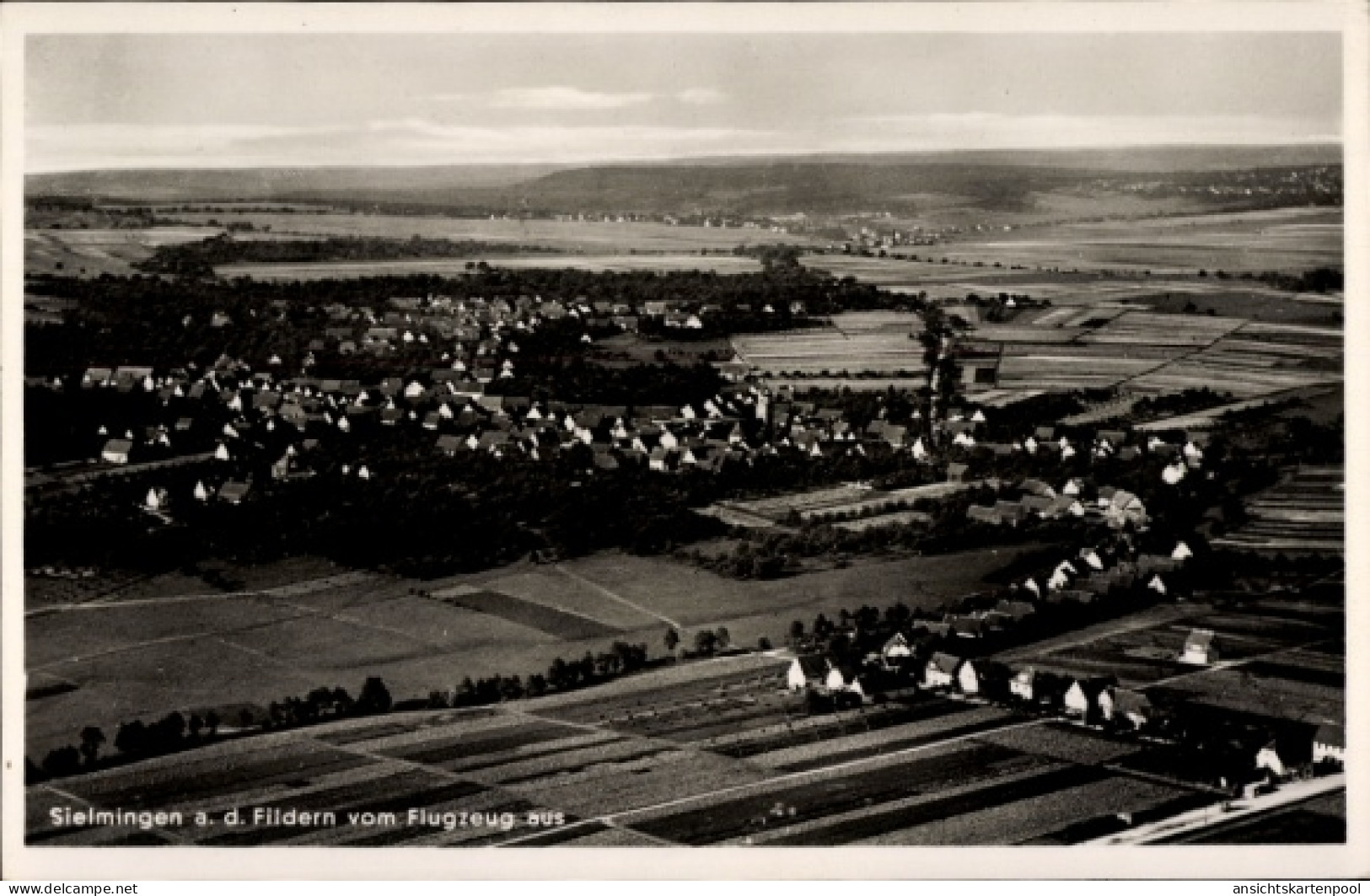 CPA Sielmingen Filderstadt in Württemberg, Fliegeraufnahme