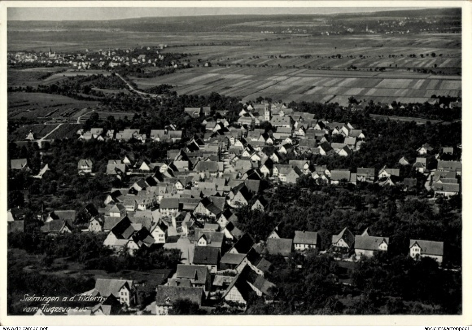 CPA Sielmingen Filderstadt in Württemberg, Fliegeraufnahme