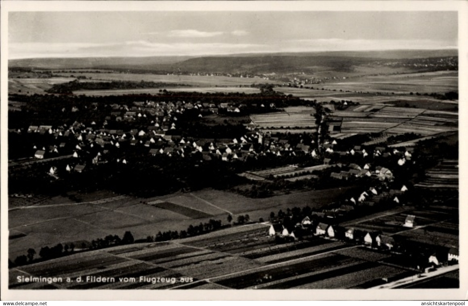 CPA Sielmingen Filderstadt in Württemberg, Fliegeraufnahme