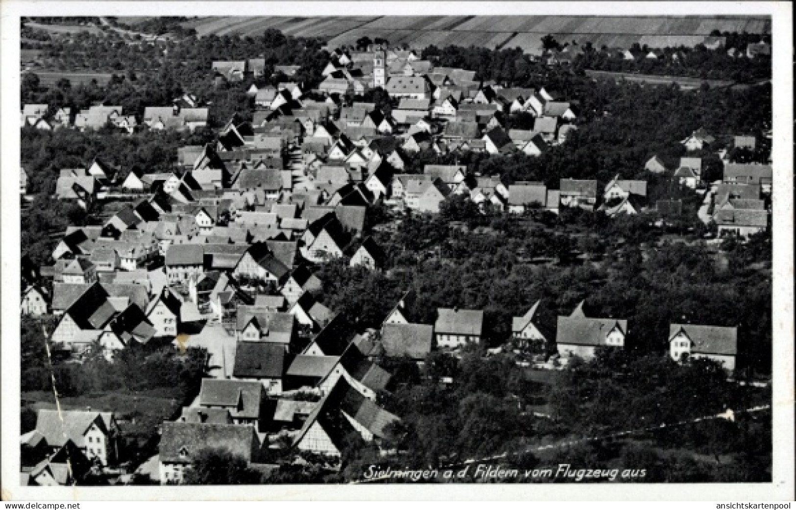 CPA Sielmingen Filderstadt in Württemberg, Fliegeraufnahme