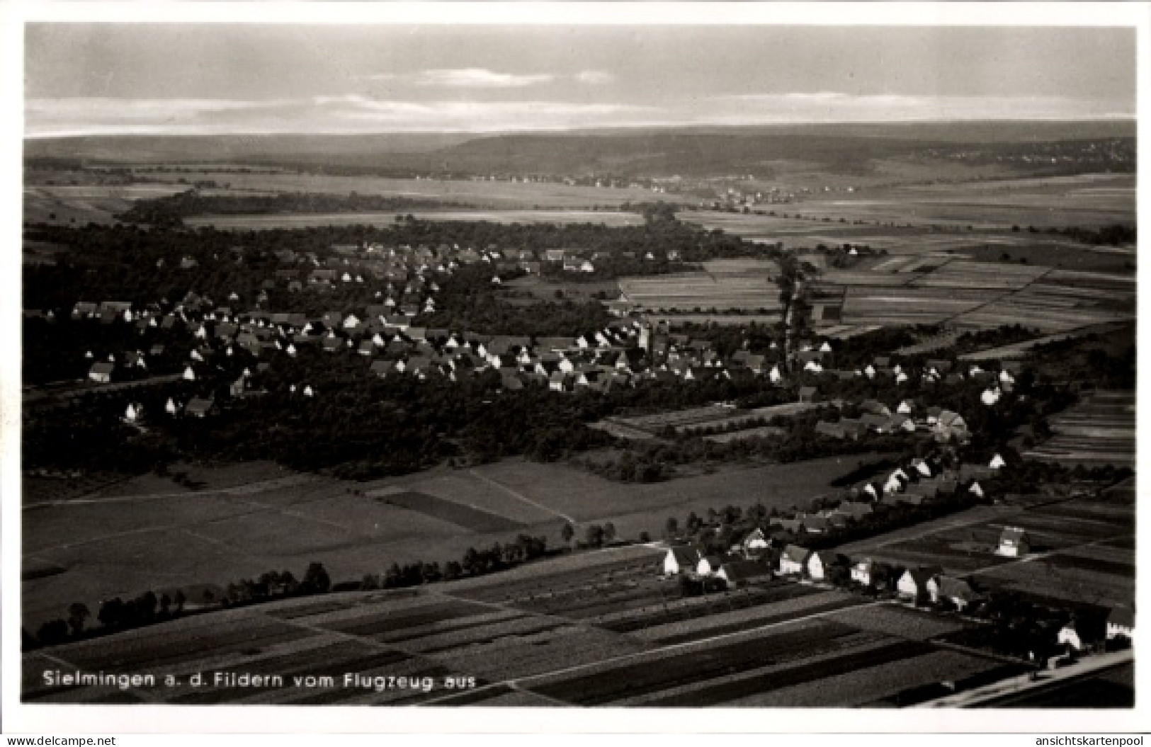 CPA Sielmingen Filderstadt in Württemberg, Fliegeraufnahme