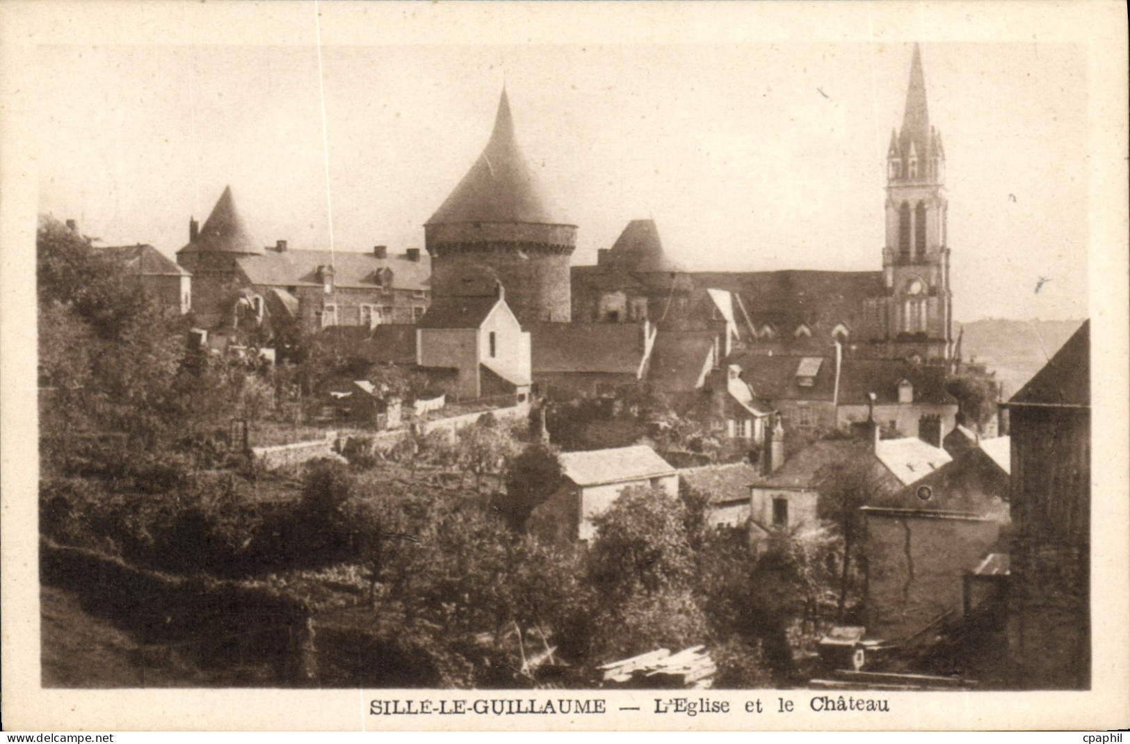 CPA Sille Le Guillaume L'Eglise Et Le Château