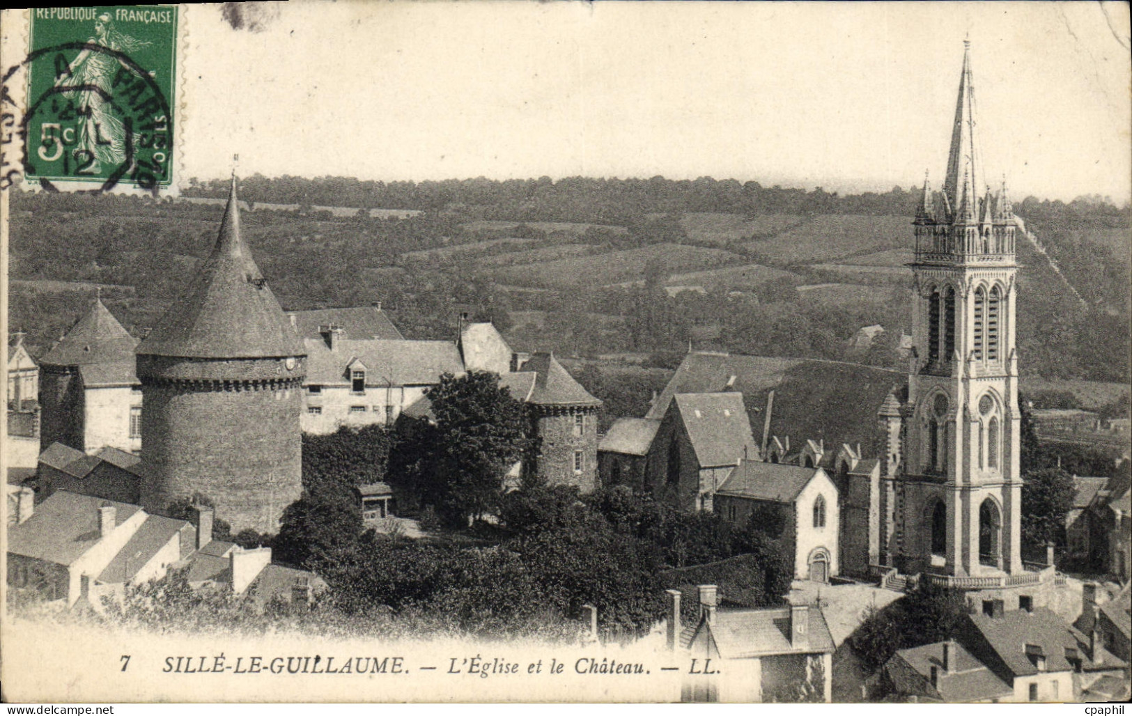 CPA Sille Le Guillaume L'Eglise Et Le Château