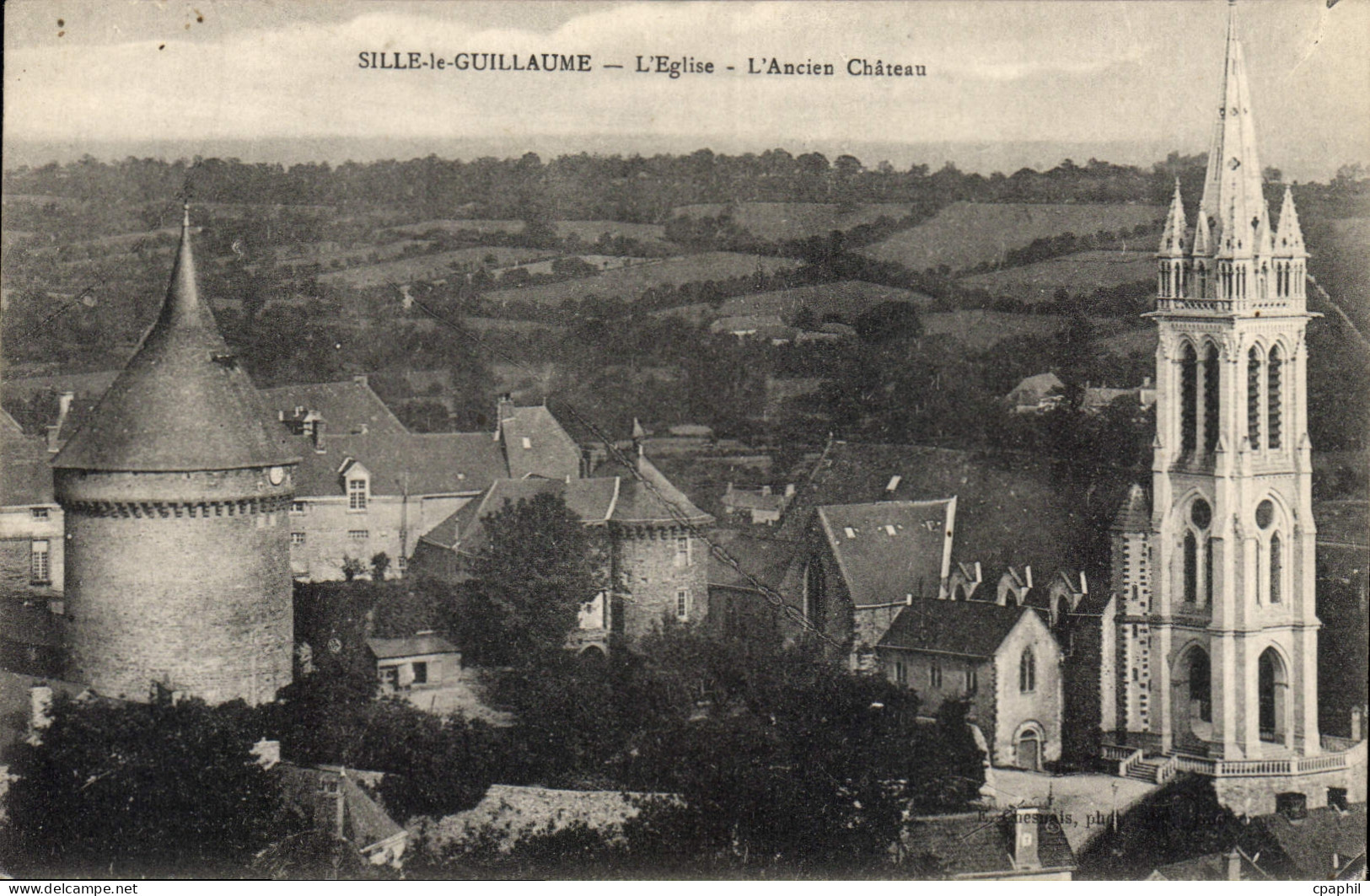 CPA Sille Le Guillaume L'Eglise L'Ancien Chateau