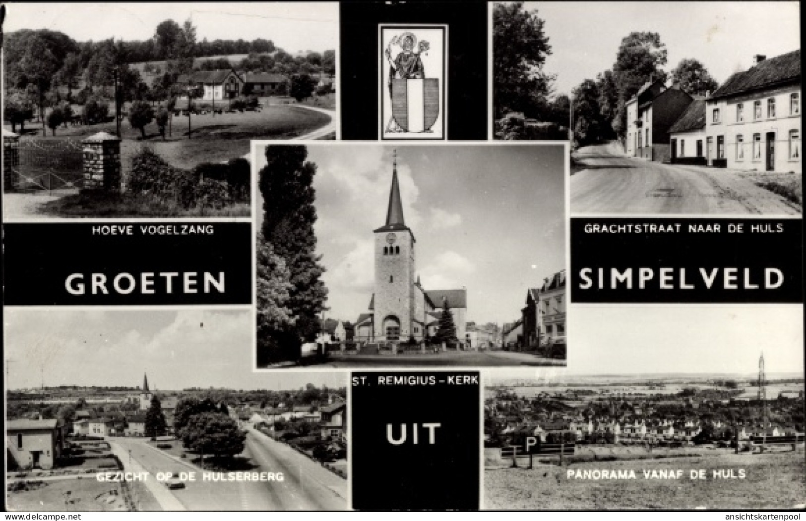 CPA Simpelveld Limburg Niederlande, Hoeve Vogelzang, St. Remigius Kerk, Panorama