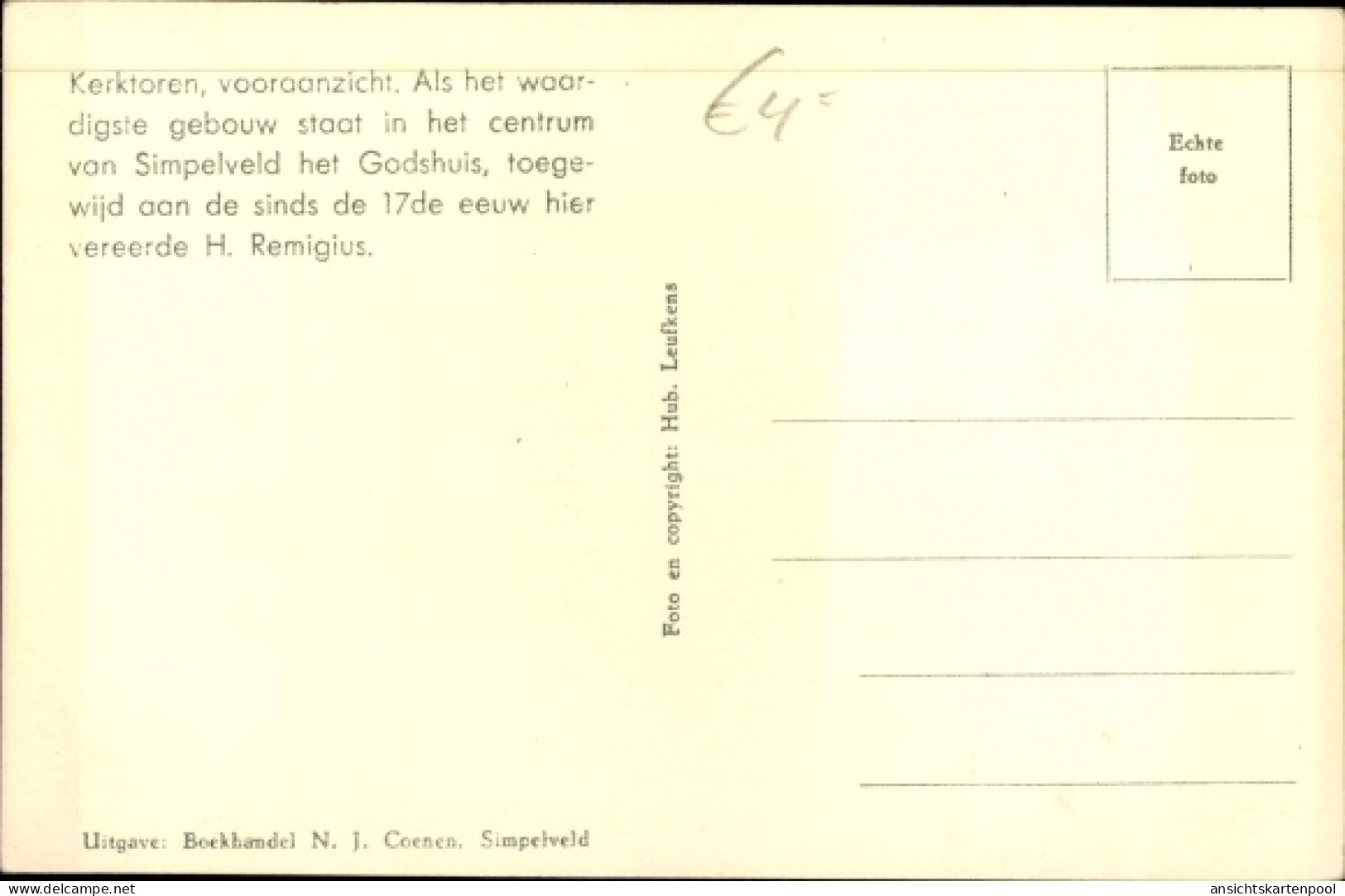 CPA Simpelveld Limburg Niederlande, Kerktoren