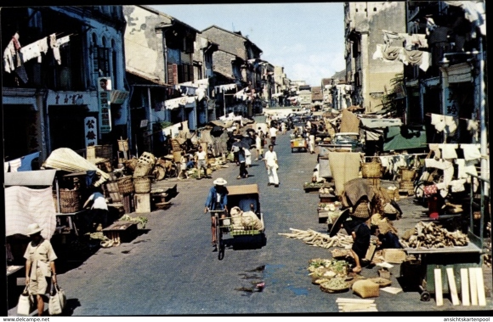 CPA Singapur Singapur, Straßenverkäufer blockieren fast Straße