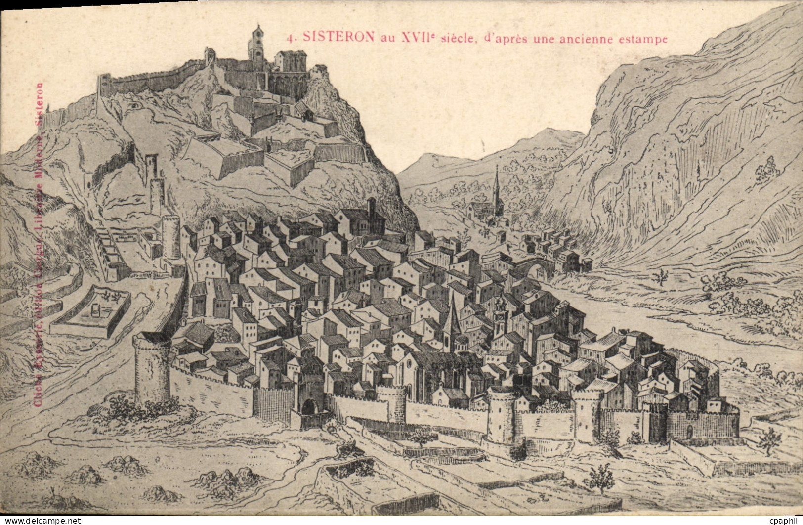 CPA Sisteron d'apres une ansienne estampe