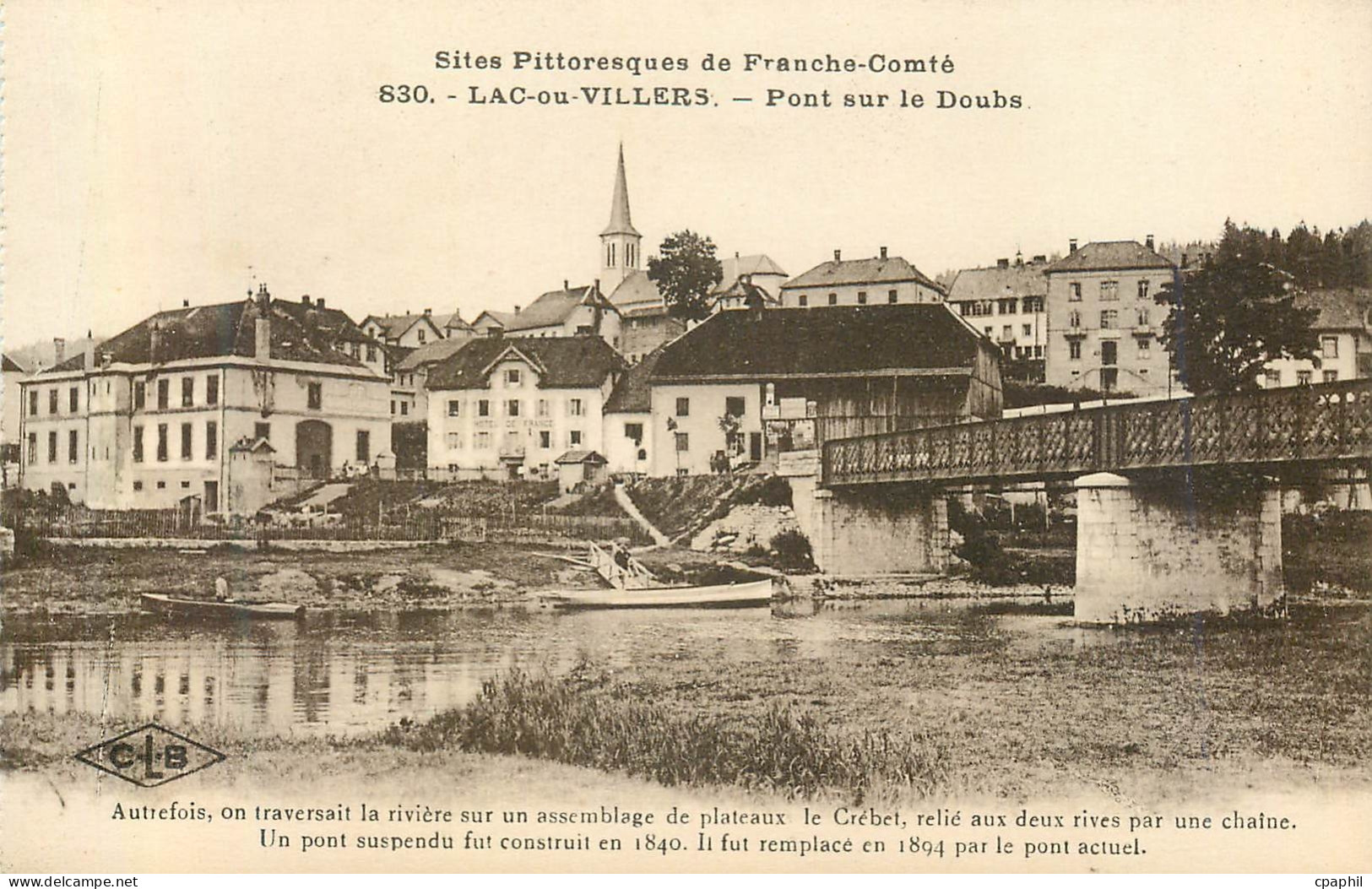 CPA Sites pittoresques de franche comte 830 lac ou villers pont sur le doubs