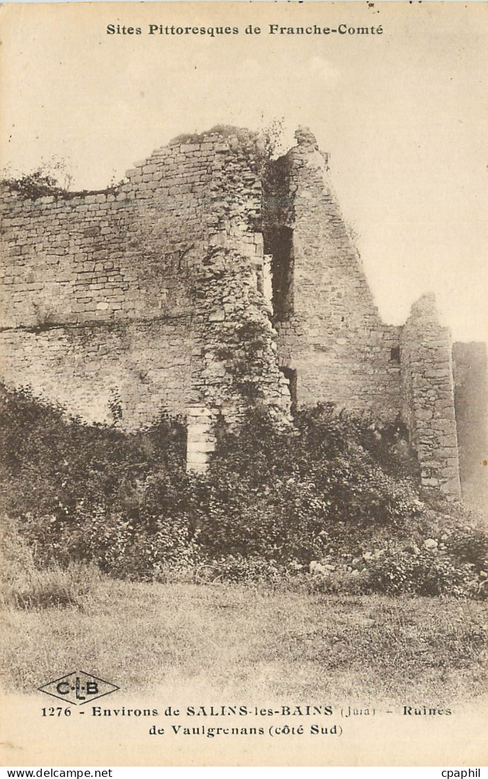 CPA Sites Pittoresques de Franche Comte Environs de Salins les Bains (Jura) Ruines de Vaulgrenans (Cote Sud)