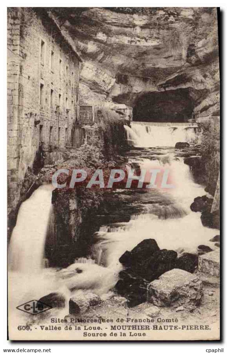 CPA Sites Pittoresques de Franche Comte Vallee de la Loue Mouthier Haute Pierre Source de la Loue