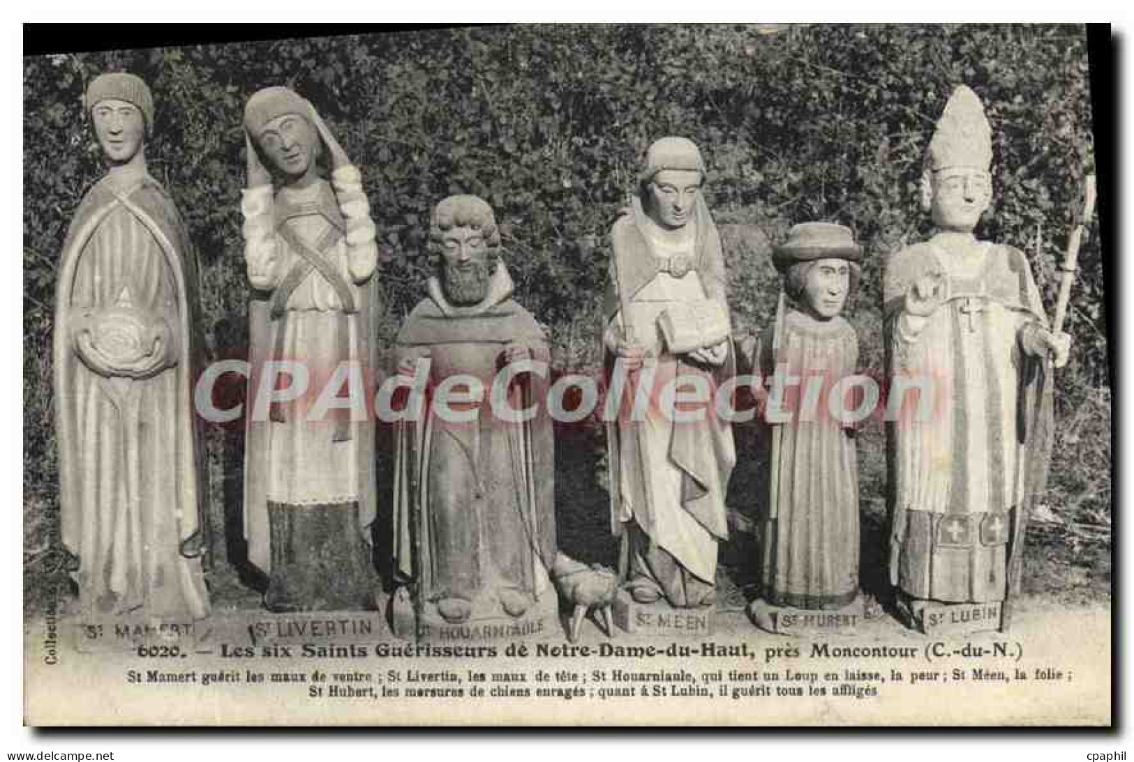 CPA six saints guérisseurs près MONCONTOUR