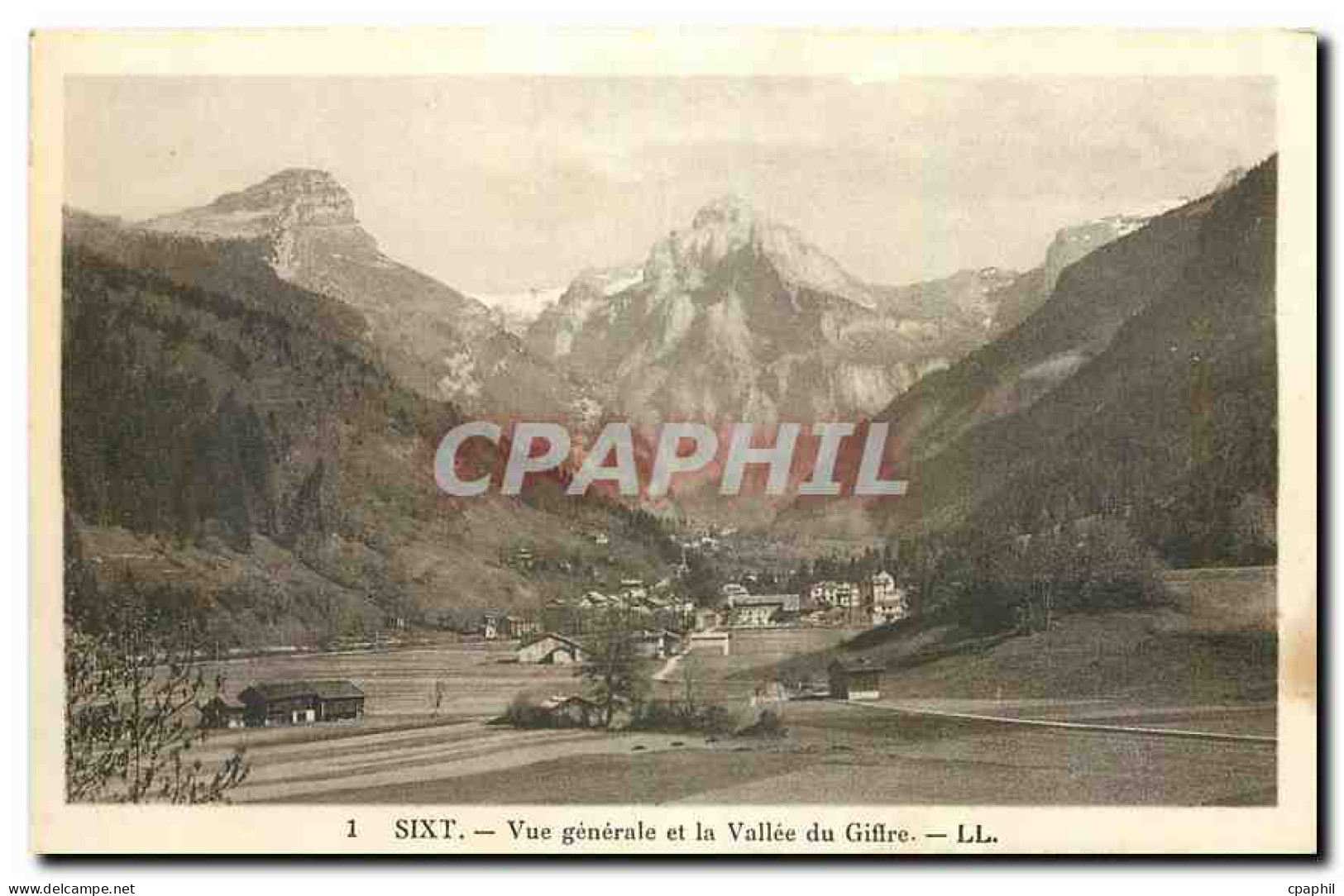 CPA Sixt Vue generale et la Vallee du Gifire