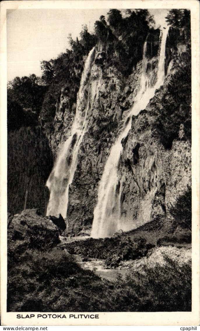 CPA Slap Potoka Plitvice Croatie Croatia