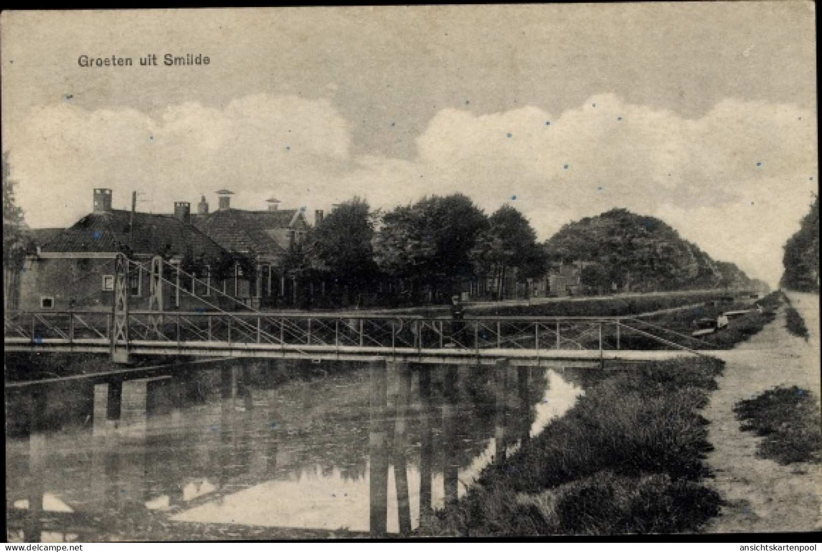 CPA Smilde Drenthe Niederlande, Brücke