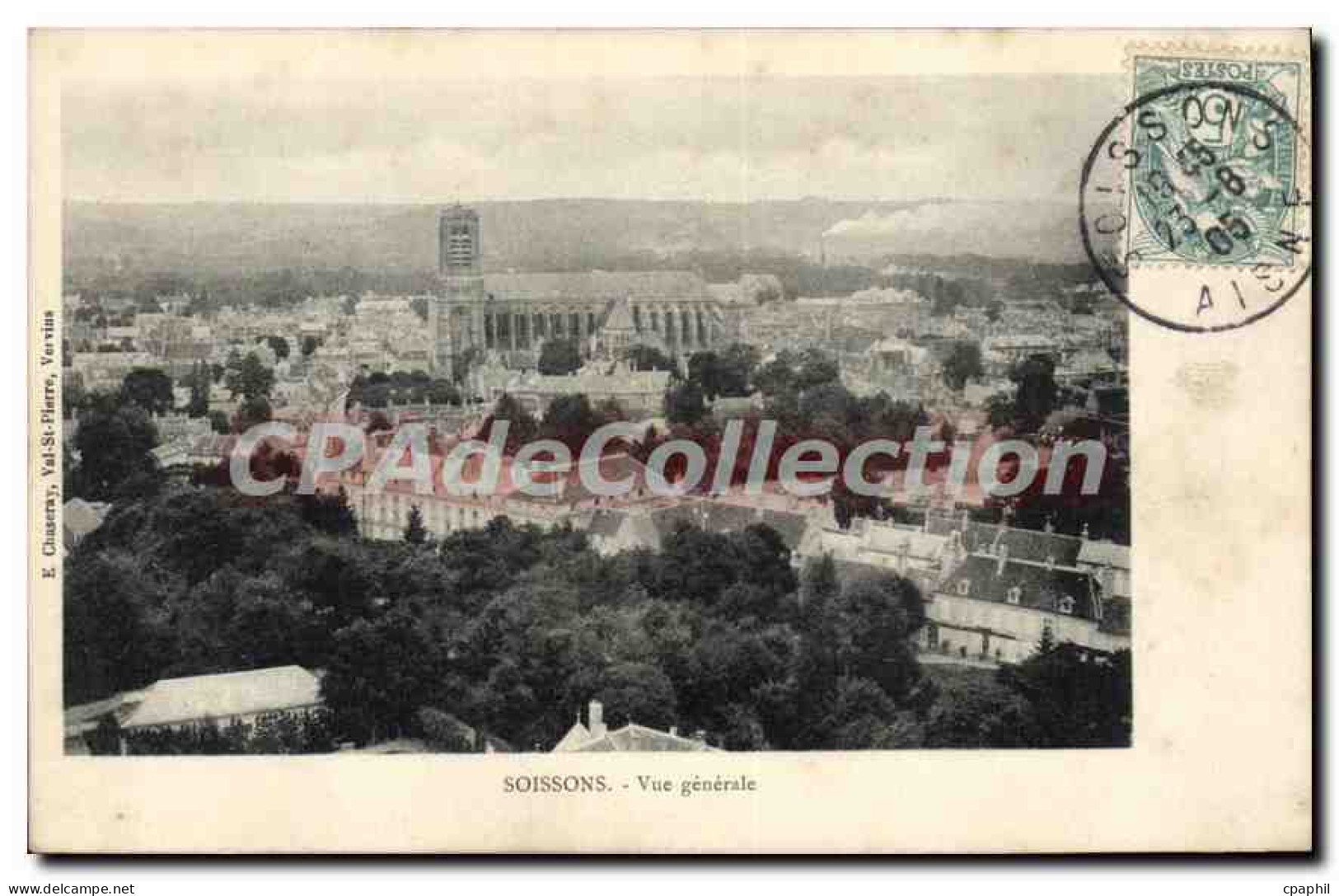 CPA Soissons vue generale