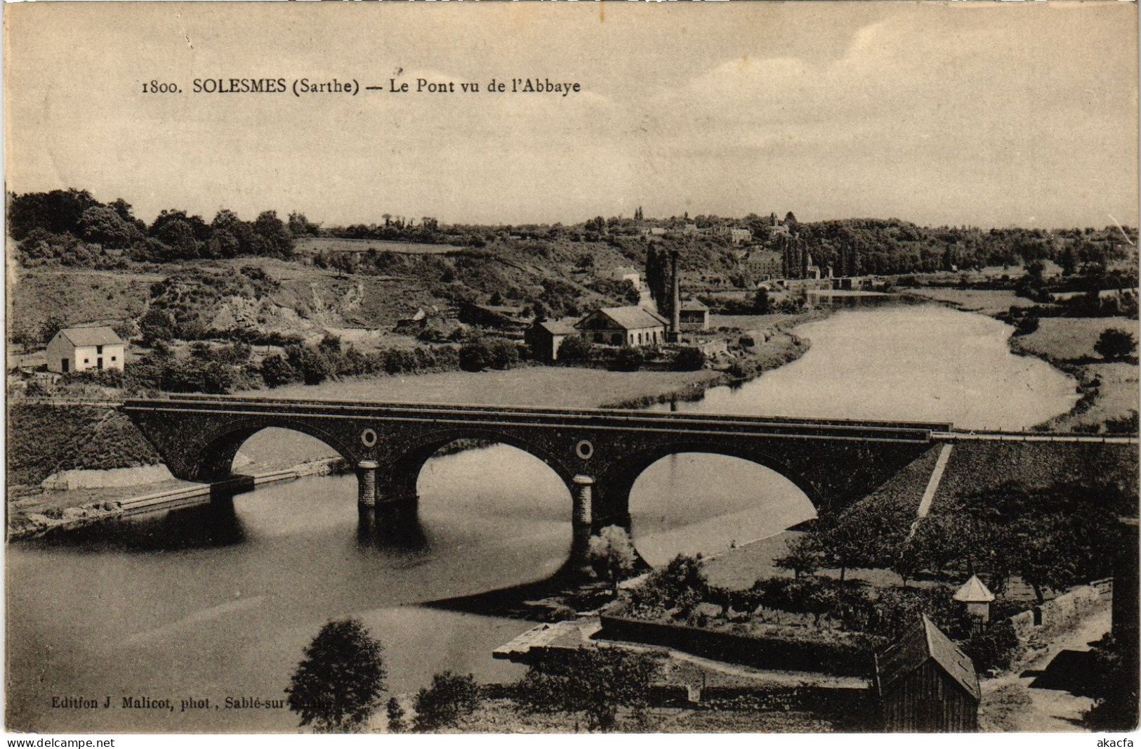 CPA Solesmes le pont (1474141)