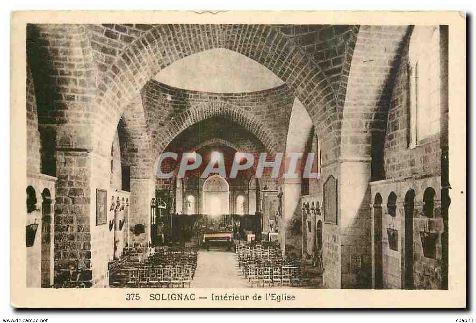 CPA Solignac Interieur de l'Eglise