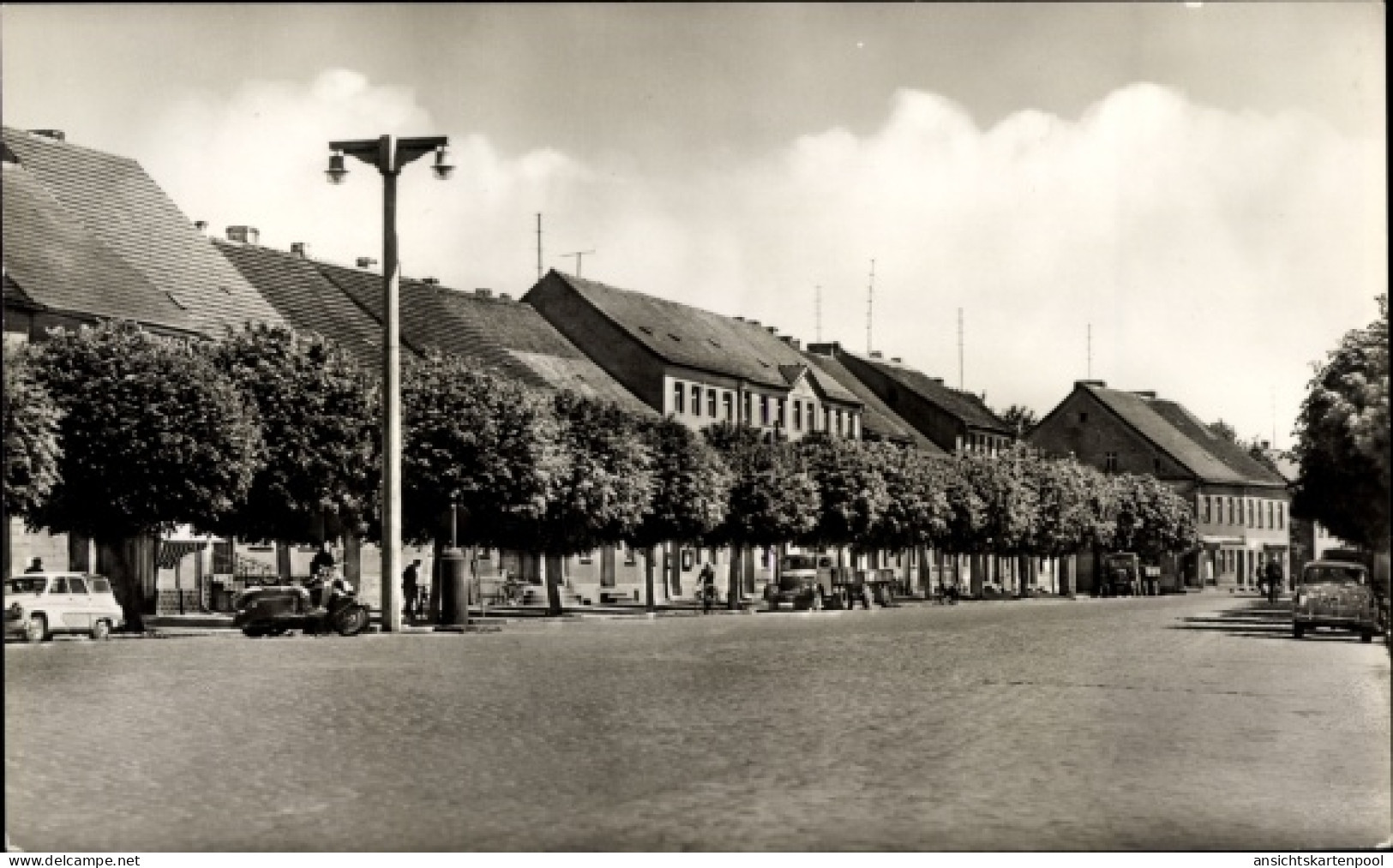 CPA Sonnewalde im Landkreis Elbe Elster, Marktplatz, Strassenansicht