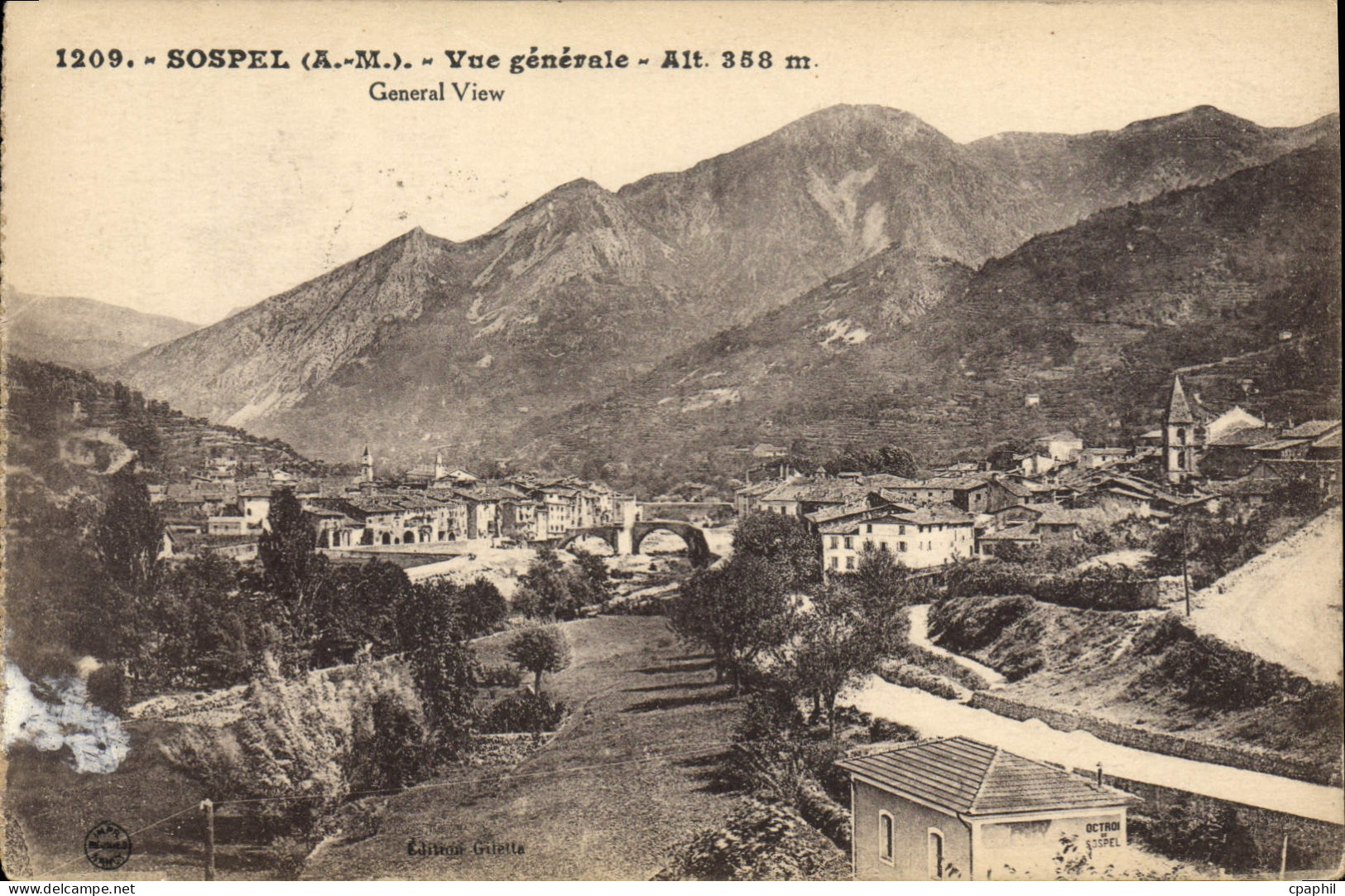 CPA Sospel (A M) Vue generale