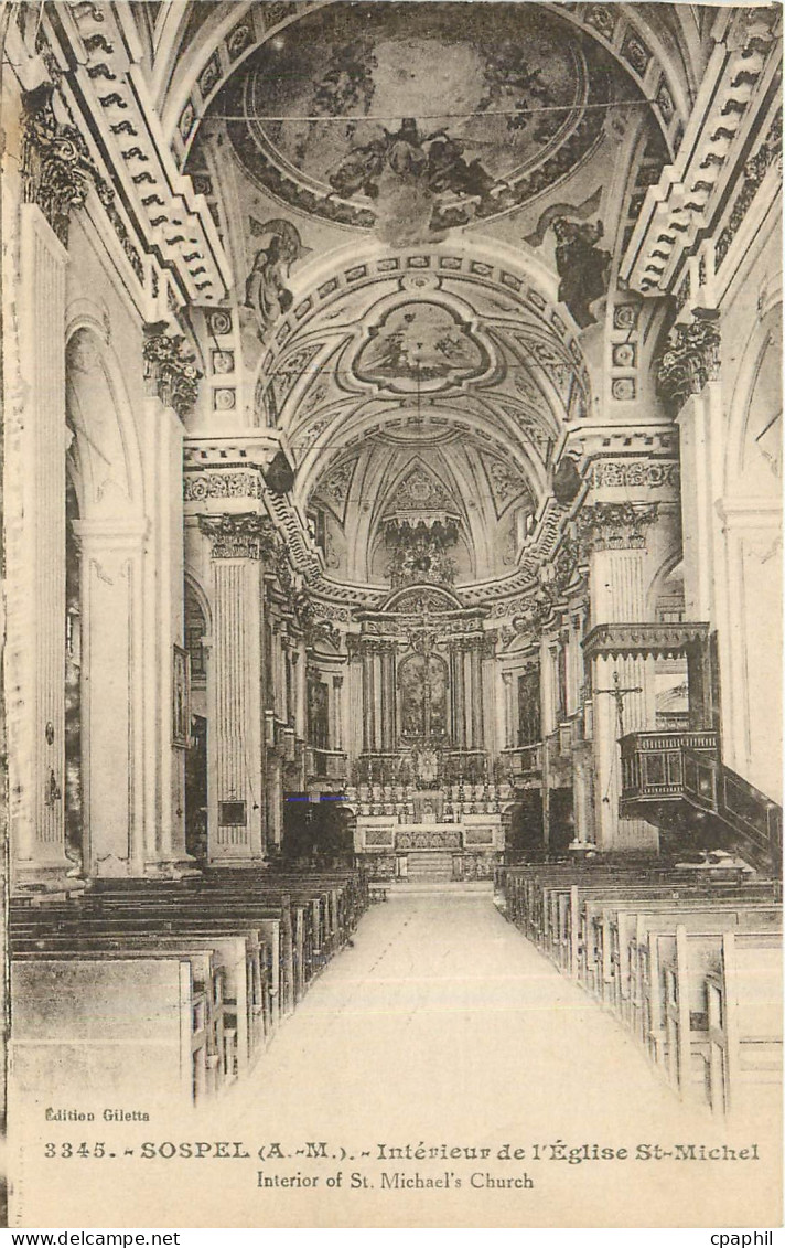 CPA Sospel AM Interieur de l'Eglise St Michel