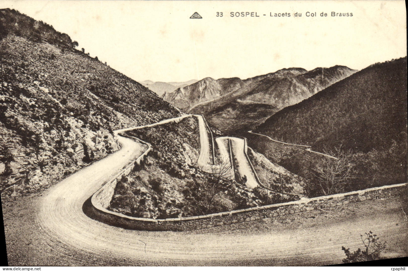 CPA Sospel Lacets du Col de Brauss