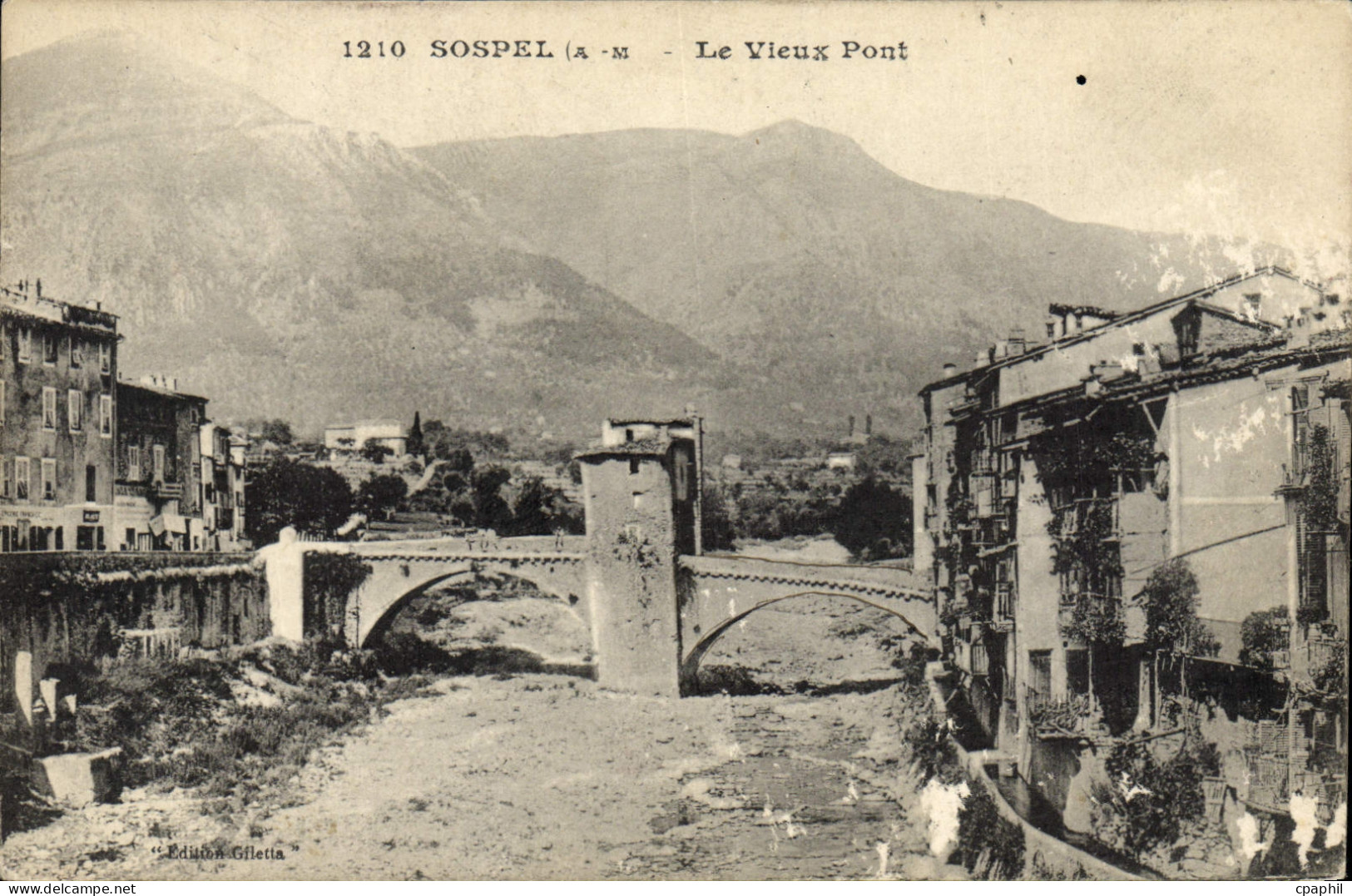 CPA Sospel Le Vieux Pont