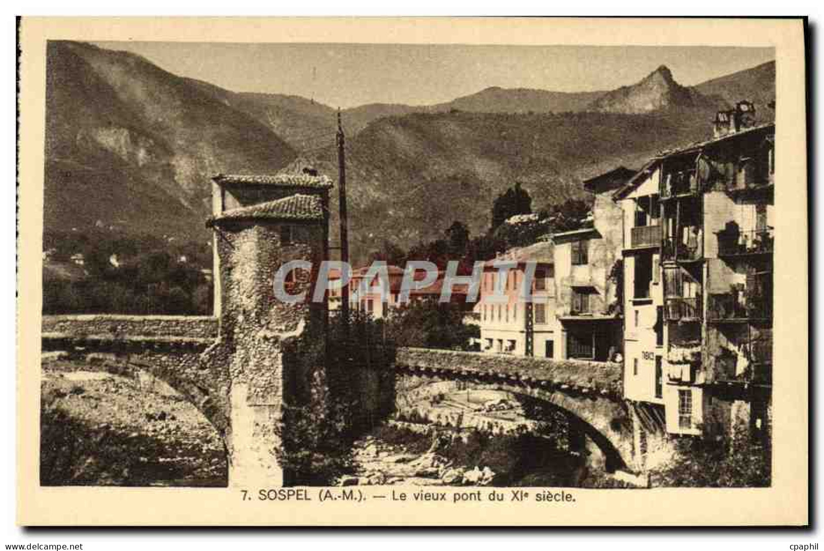 CPA Sospel Le Vieux Pont