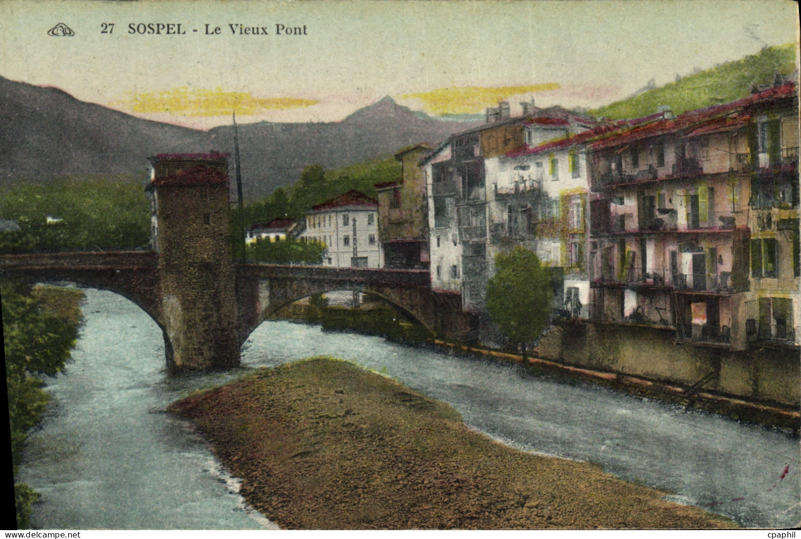 CPA Sospel Le Vieux Pont