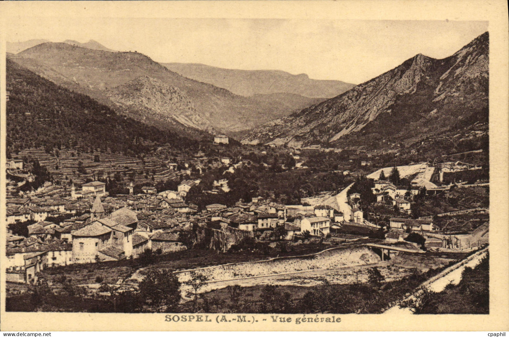 CPA Sospel Vue Generale