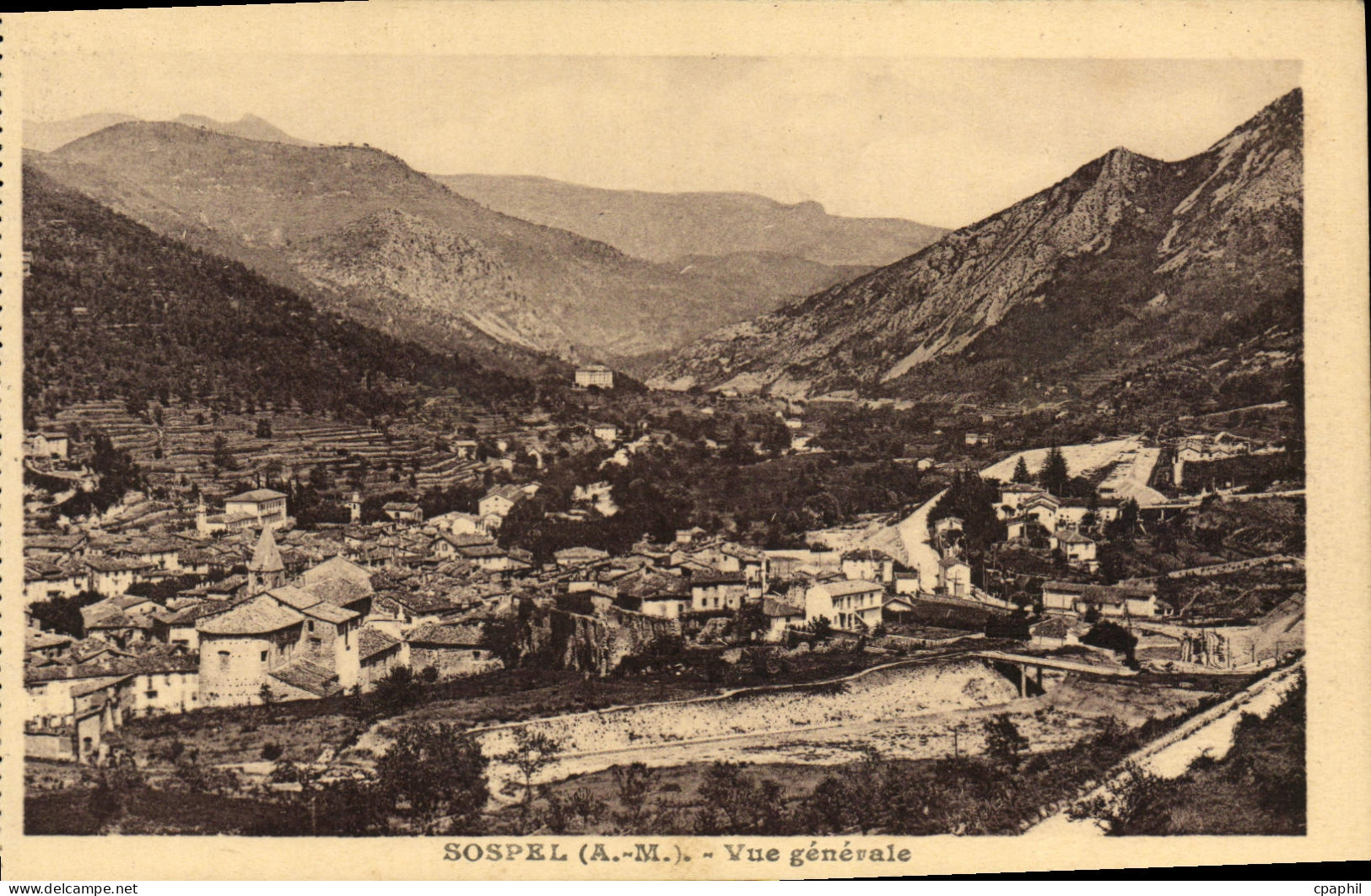 CPA Sospel Vue Generale