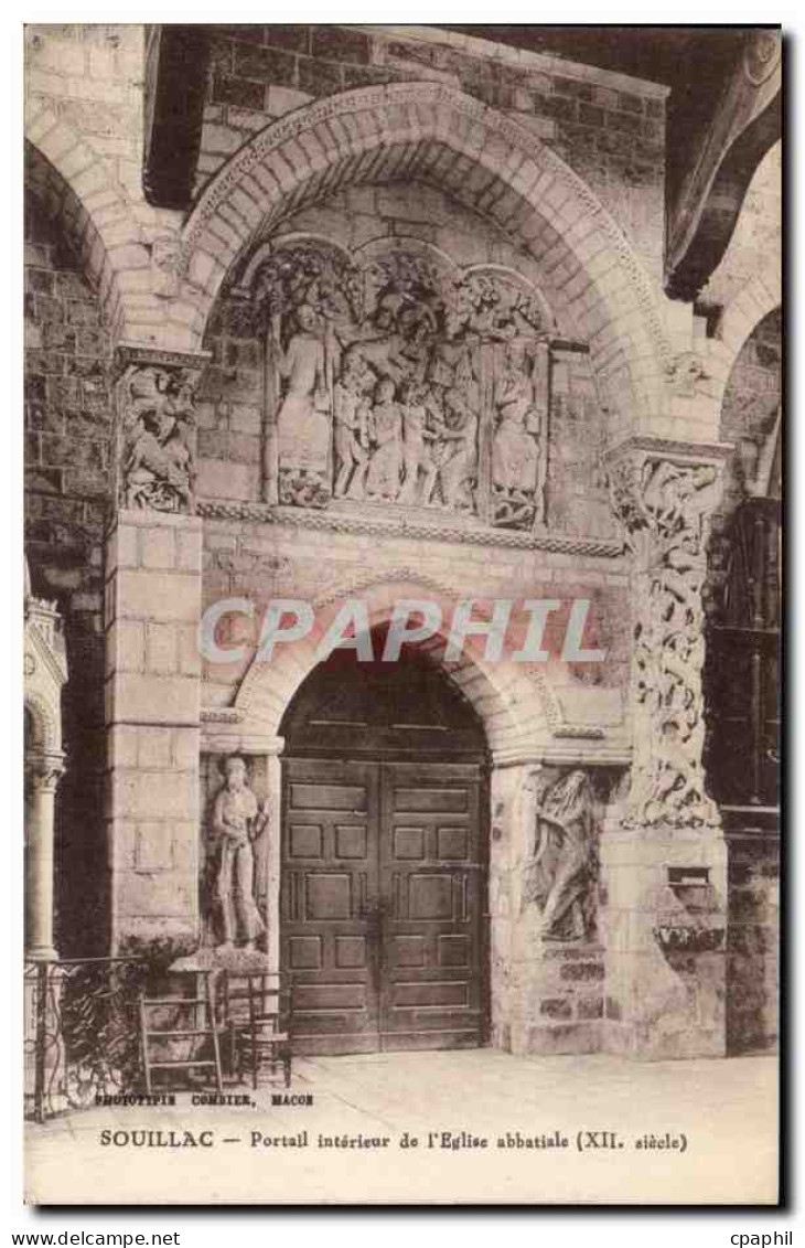 CPA Souillac Portail interieur de I'Eglise abbatiale