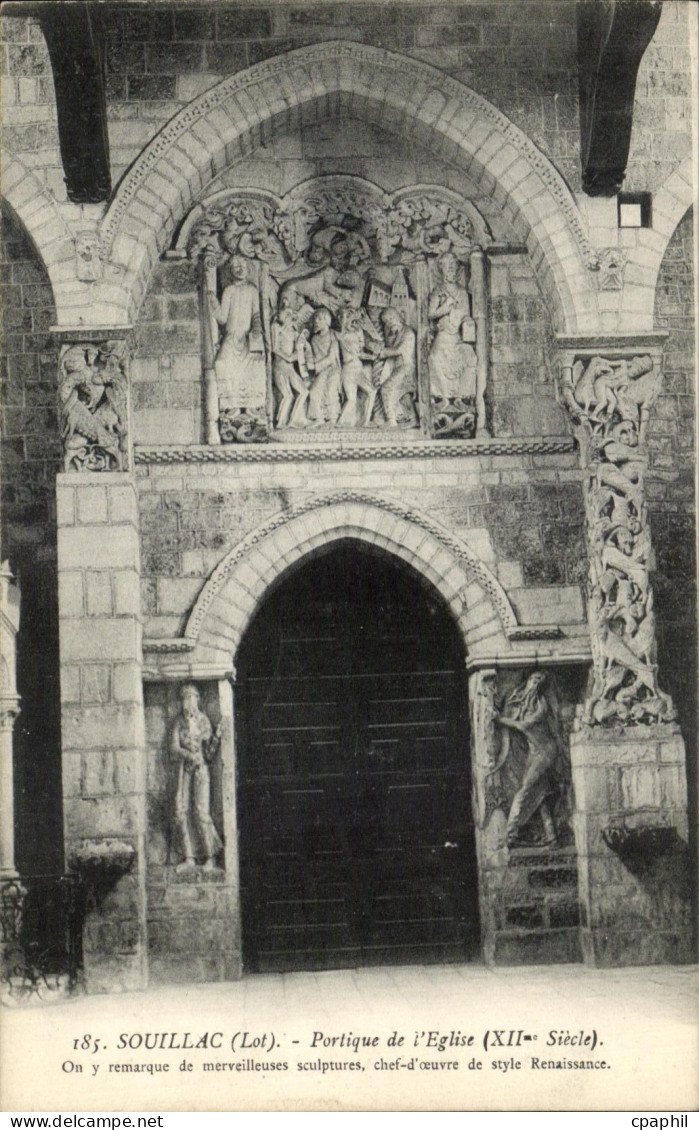 CPA Souillac Portique de I'Eglise
