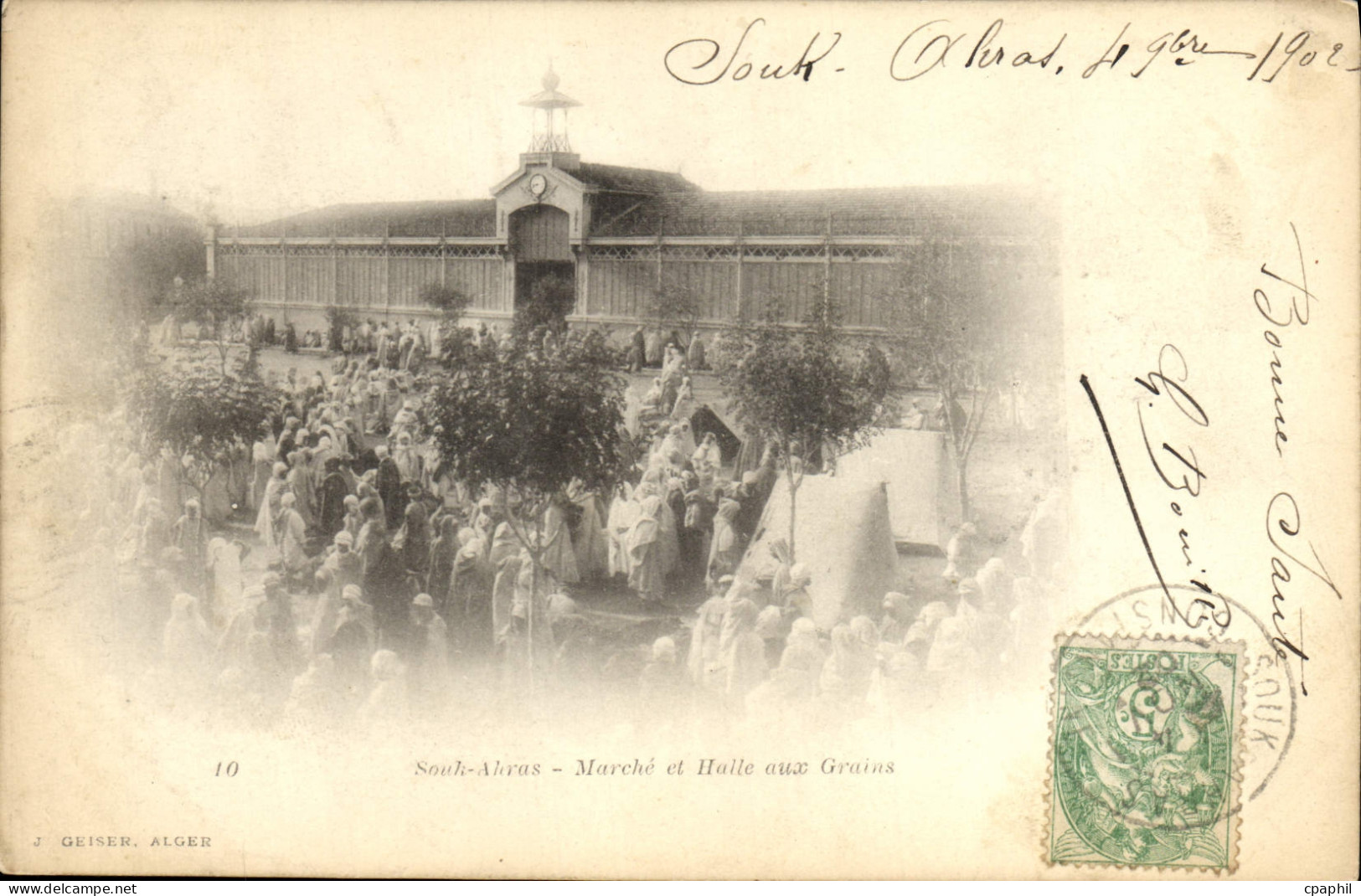 CPA Souk Ahras Marche Et Halle Aux grains