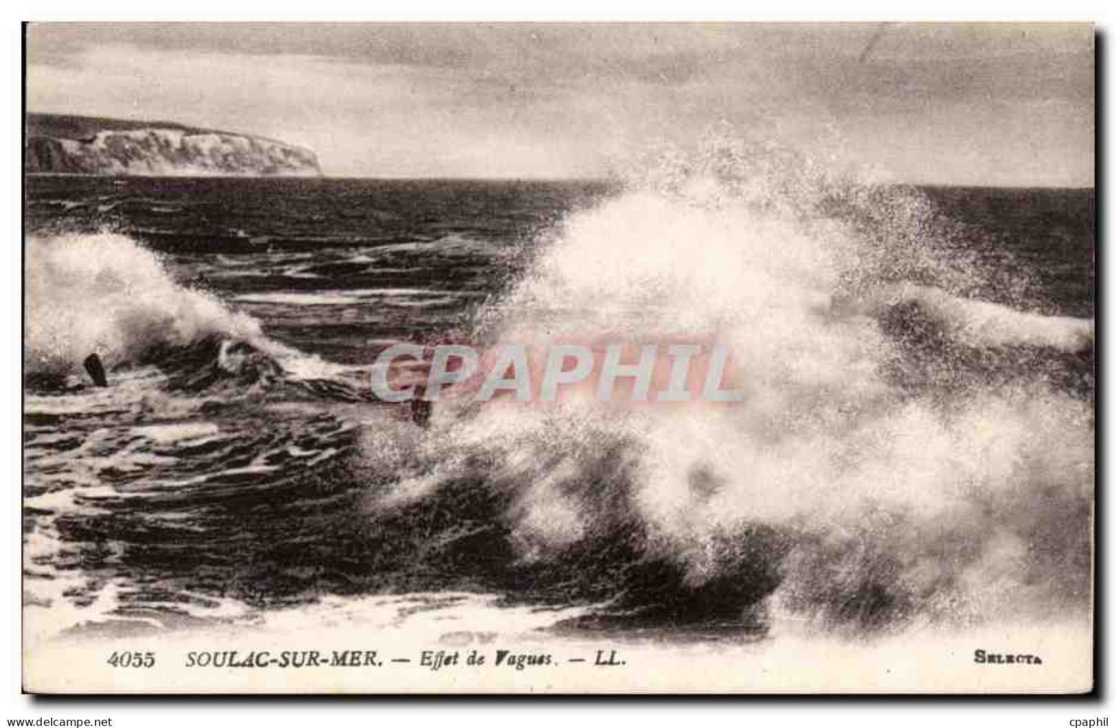 CPA Soulac sur mer Effet de vagues