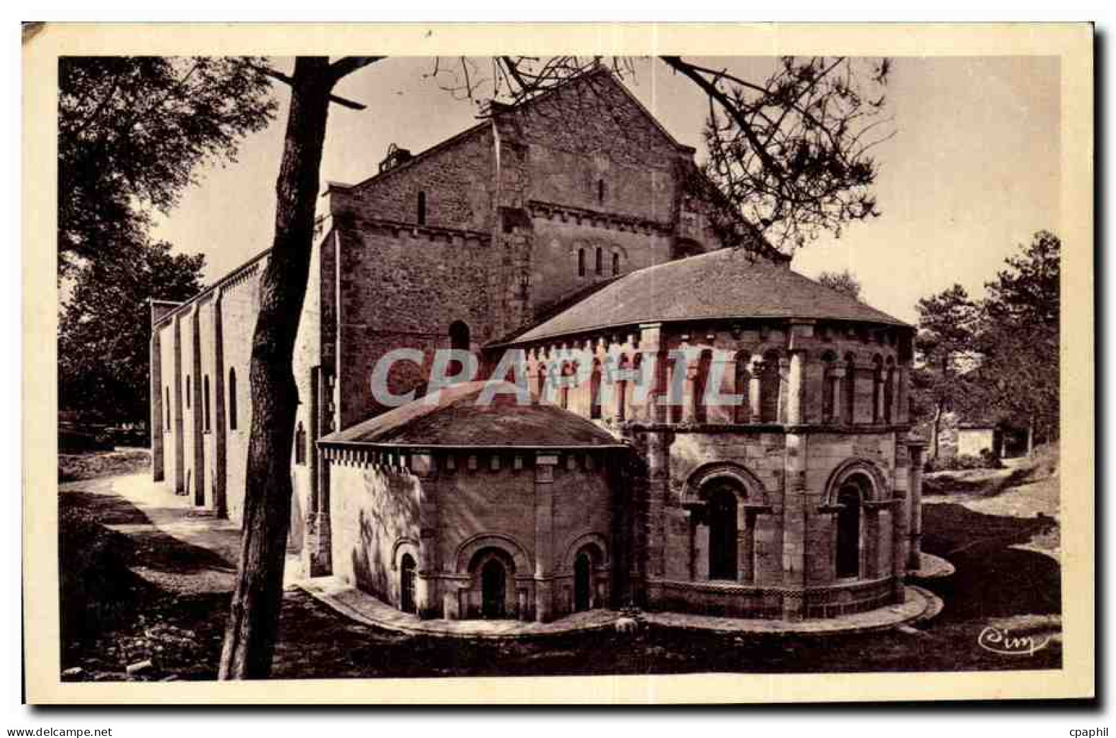 CPA Soulac sur Mer Gironde Grosse L Eglise L Abside