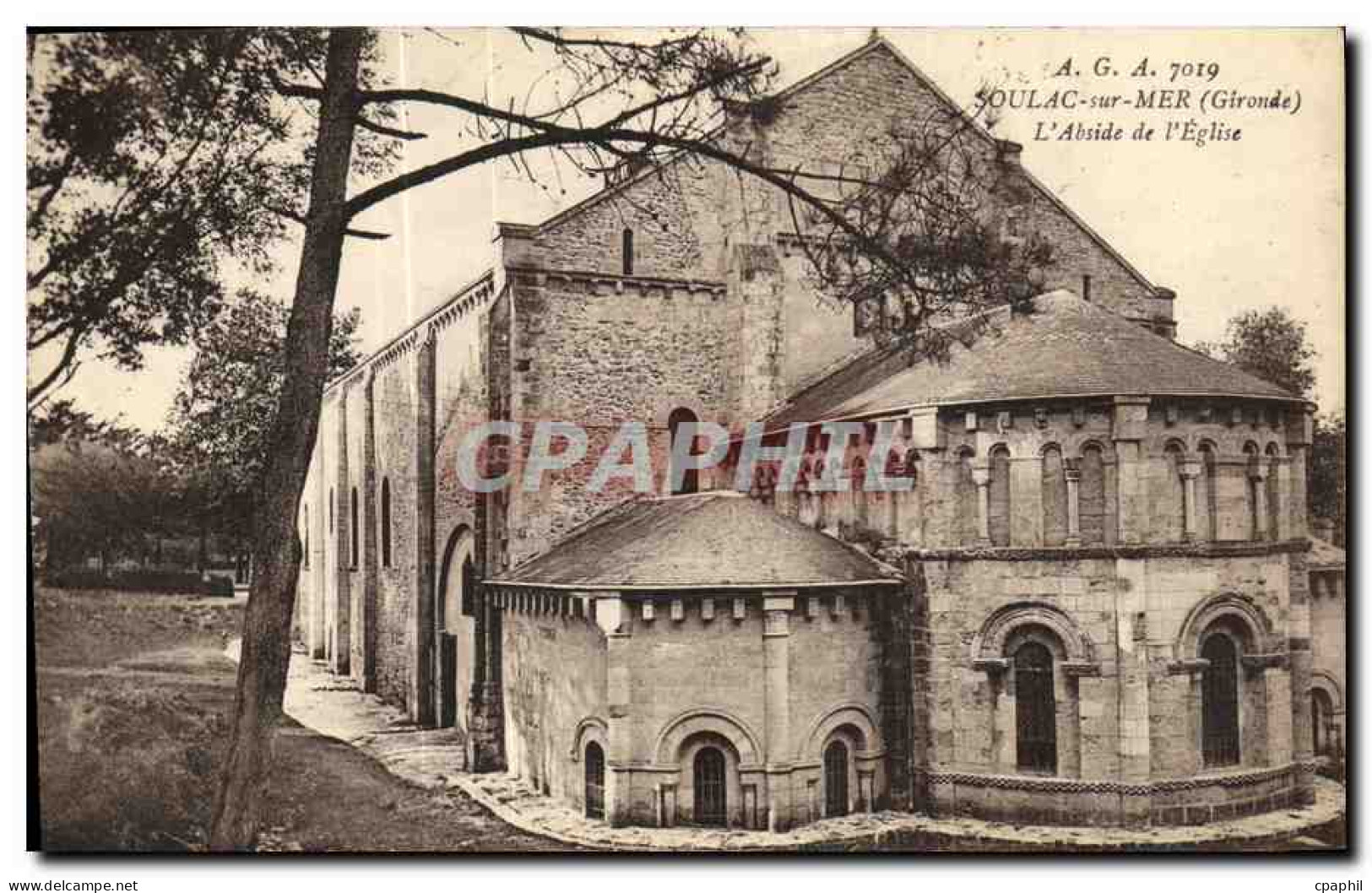 CPA Soulac sur Mer L Abside de l Eglise