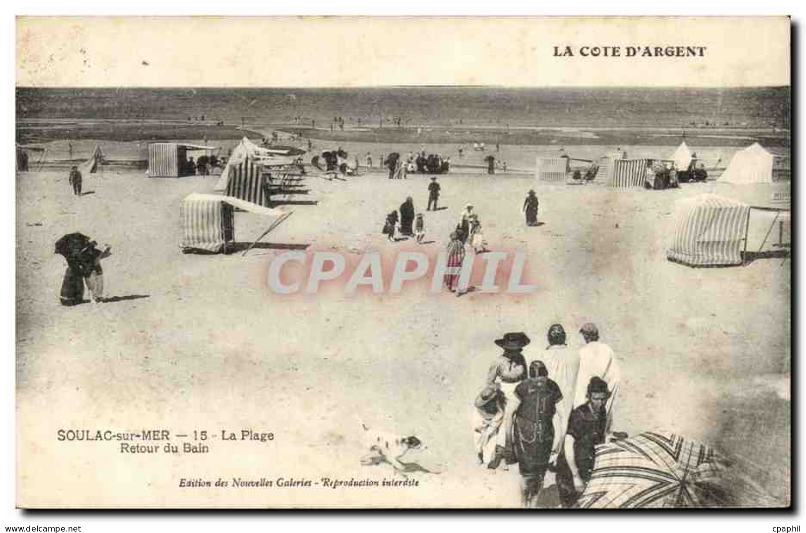 CPA Soulac sur Mer La plage Retour du bain